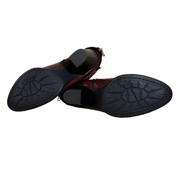 Born of Concept Size 10M Leather Brown Zipper Women's Booties - Picture 4 of 6